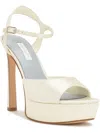 Nine West Wn Legacy 3 Womens Faux Leather Patent Platform Sandals In Multi