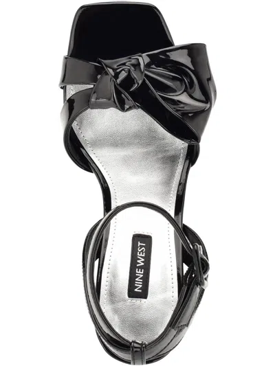 Nine West Wn Rippa 3 Womens Patent Ankle Strap Platform Sandals In Black