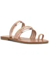 NINE WEST WNCINS3 WOMENS FAUX LEATHER SLIP ON STRAPPY SANDALS