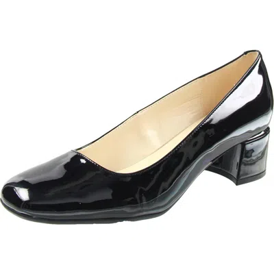 Nine West Wngeona9x93 Womens Solid Leather Kitten Heels In Black