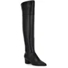 Nine West Wnmaner3 Womens Solid Man Made Knee-high Boots In Black