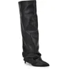 Nine West Wnrandee3 Womens Covered Heel Manmade Over-the-knee Boots In Black