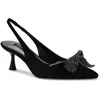 Nine West Wnrills2 Womens Bow Man Made Kitten Heels In Black