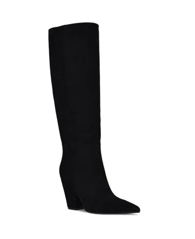 Nine West Women's Adera Tall Pointy Toe Dress Boots In Black