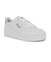Nine West Aleno Sneaker In White,silver
