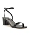 Nine West Allora Ankle Strap Sandal In Black Patent