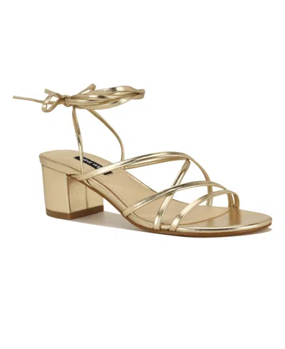 Nine West Women's Aloud Strappy Dress Sandals In Gold