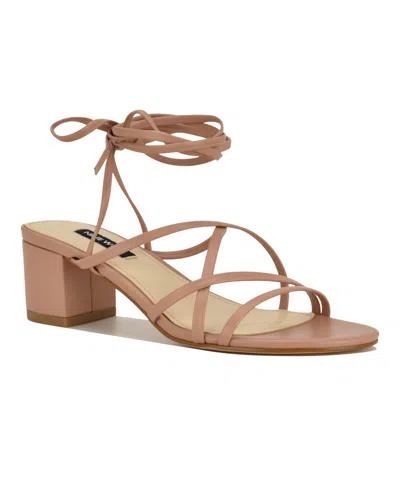 Nine West Women's Aloud Strappy Dress Sandals In Brown