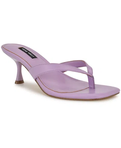 Nine West Women's Andela Slip-on Dress Sandals In Lilac