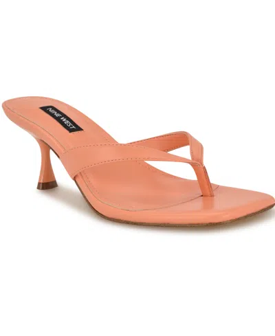 Nine West Women's Andela Slip-on Dress Sandals In Orange