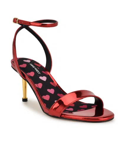 NINE WEST WOMEN'S ANNY ANKLE STRAP STILETTO SANDALS