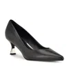Nine West Ariella Womens Leather Pumps In Black Leather