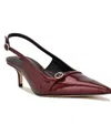 Nine West Ashlea Slingback Pointed Toe Pump In Burgundy