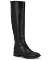 Nine West Womens Barile Tall Block Heel Boots Regular Wide Calf In Black