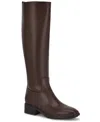 Nine West Women's Barile Wide Calf Tall Block Heel Boots In Brown