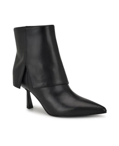 Nine West Women's Bazie Pointy Toe Stiletto Heel Dress Booties In Black