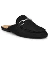 Nine West Women's Bivey Frayed Slip-on Mules In Black Denim