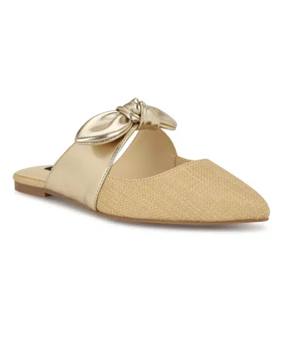 Nine West Women's Bowin Pointy Toe Dress Flats In Light Natural