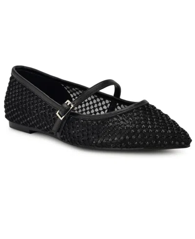 NINE WEST WOMEN'S BRAY POINTY TOE EMBELLISHED DRESS FLATS