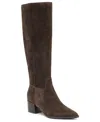 Nine West Bridgit Boot In Dark Brown Suede