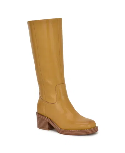 NINE WEST WOMEN'S BROKLYN TALL LEATHER BLOCK HEEL BOOTS
