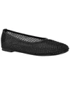 Nine West Burnne Studded Mesh Flat In Black
