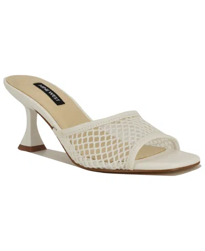 Nine West Cabana Slide Sandal In White