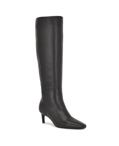 Nine West Women's Caddy Tall Kitten Heel Boots In Black