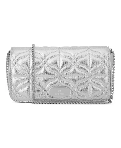 Nine West Women's Calisa Phone Case Crossbody Clutch In Silver