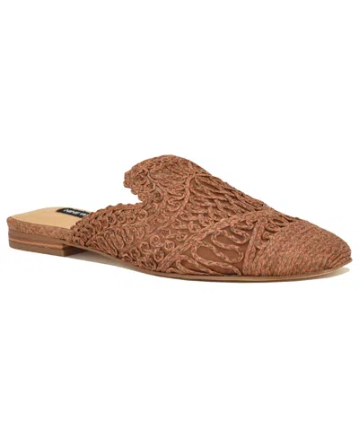NINE WEST WOMEN'S CAMELLA WOVEN MULES FLATS