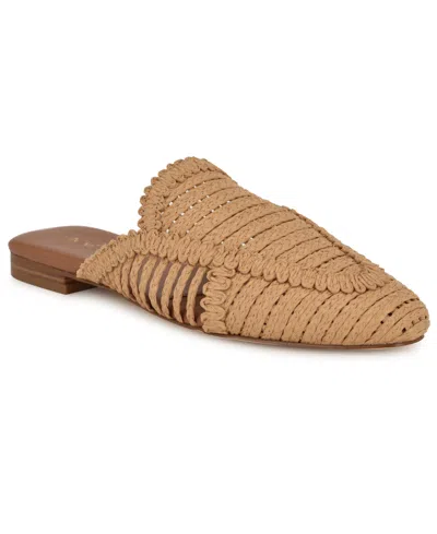 NINE WEST WOMEN'S CAMPTON WOVEN SLIP-ON MULES
