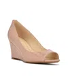 Nine West Women's Cape 9x9 Peep Toe Wedges