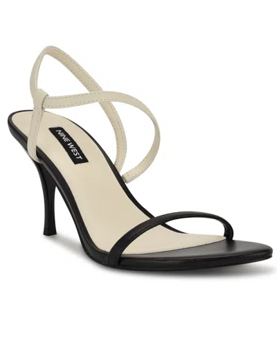 Nine West Women's Carolyn Strappy Stiletto Sandals In Black,cream