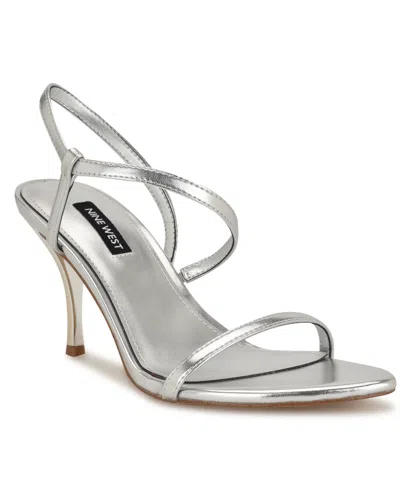 Nine West Women's Carolyn Strappy Stiletto Sandals In Silver