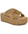 Nine West Cerry Platform Sandal In Light Natural