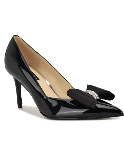 NINE WEST WOMEN'S CERYN EMBELLISHED BOW PUMPS