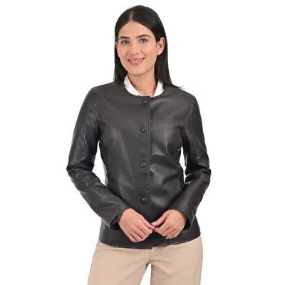 Nine West Women's Chic No-collar Jacket In Brown