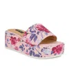Nine West Copen Platform Sandal In Pink Mystic Garden