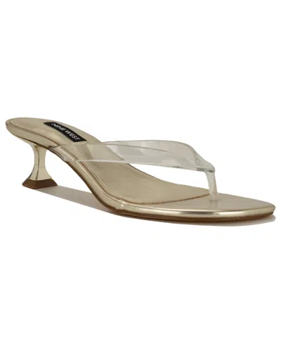Nine West Women's Crisee Slip-on Kitten Heel Dress Sandals In Multi