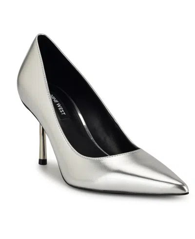 Nine West Women's Deonne Pointy Toe Stiletto Pumps In Silver