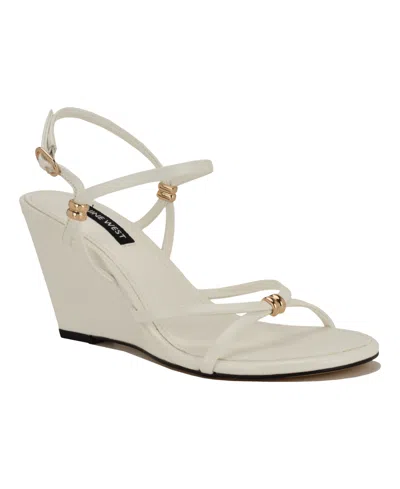 NINE WEST WOMEN'S DEVVA WEDGE DRESS SANDALS