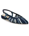 Nine West Women's Duria Pointy Toe Dress Mules In Blue Denim