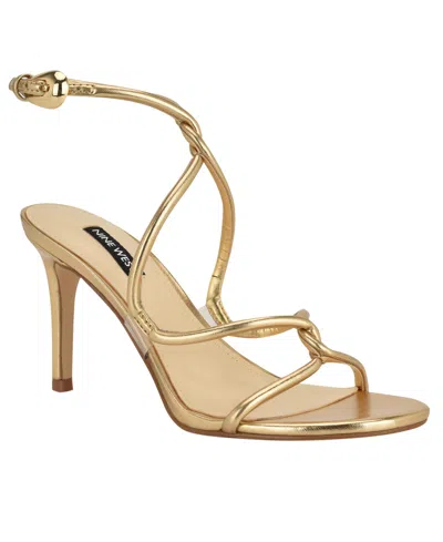 Nine West Women's Emerila Strappy Stiletto Dress Sandals In Gold