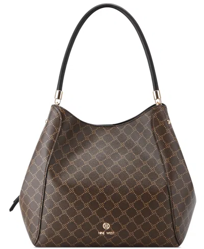 Nine West Women's Etta Carryall Handbag In Brown,black