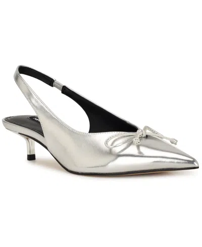 NINE WEST WOMEN'S EVAA SLINGBACK KITTEN HEEL PUMPS
