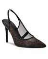 Nine West Women's Feather Slingback Stiletto Pumps In Black