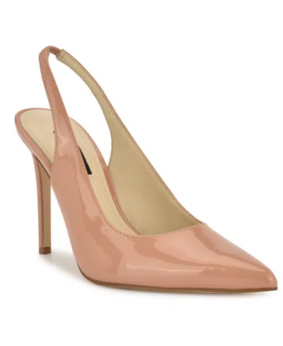 NINE WEST WOMEN'S FEATHER SLINGBACK STILETTO PUMPS
