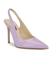 Nine West Feather Slingback Stiletto Pumps Women In Lilac Patent