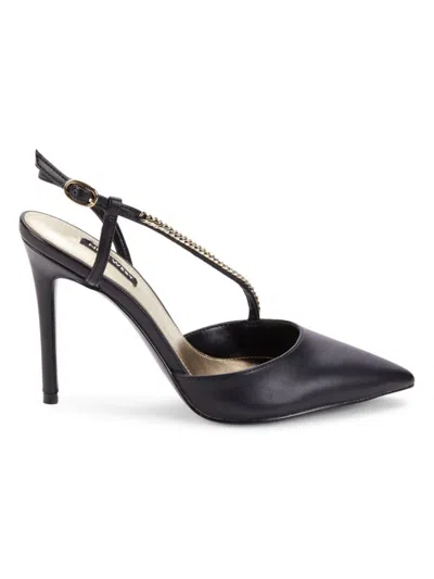 Nine West Women's Finest Pump - Pointed Toe Stiletto Heel With Adjustable Ankle Strap | Elegant Evening Shoes