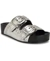 Nine West Women's Flinne Casual Dual Buckle Sandals In Silver